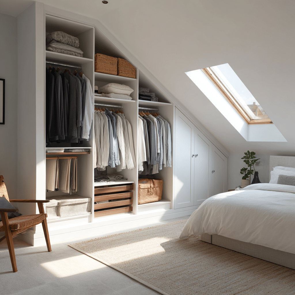 Inbouwkast schuin dak