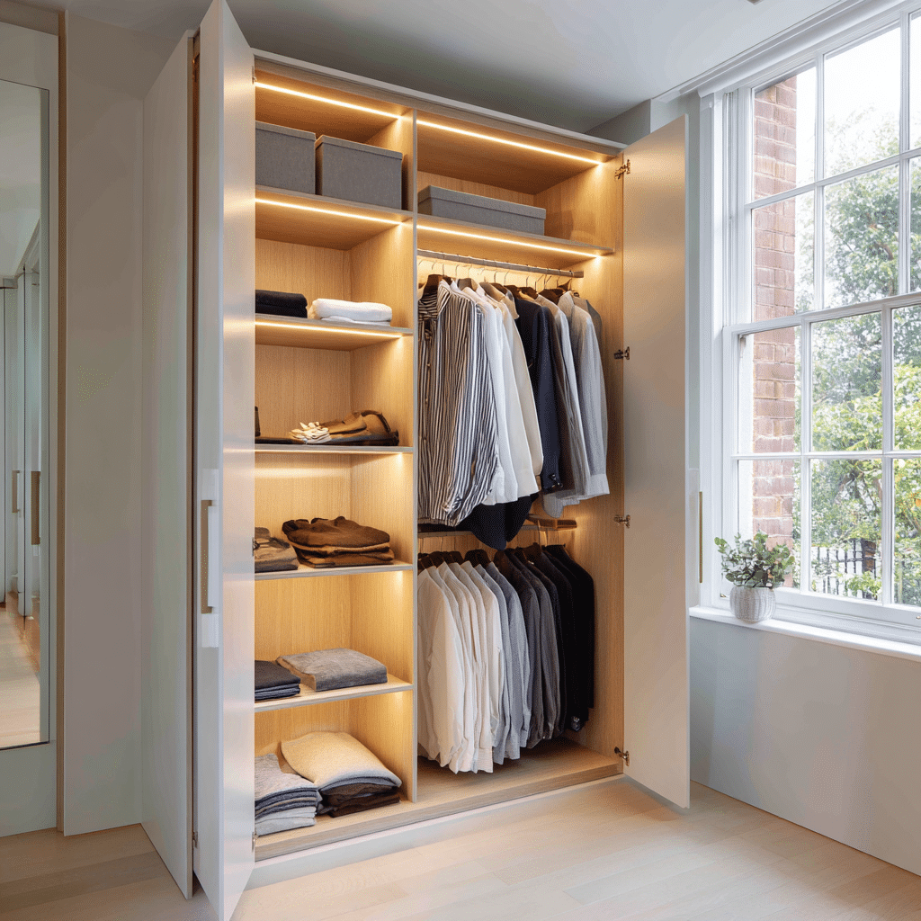 Kledingkast met verlichting