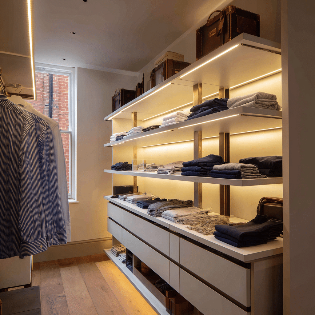 Kledingkast met LED verlichting
