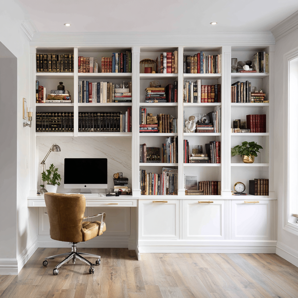 Boekenkast met werkplek