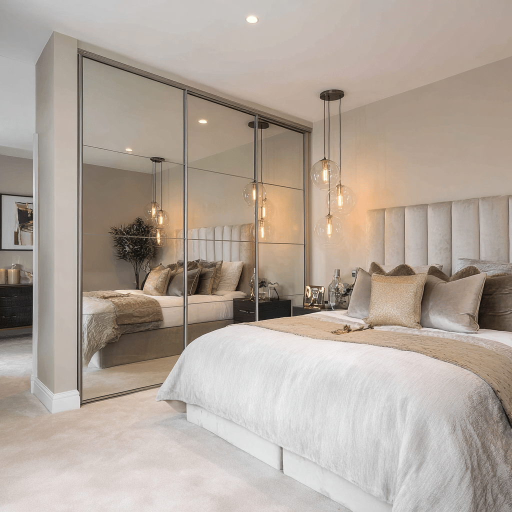 Schuifdeurkast met spiegel