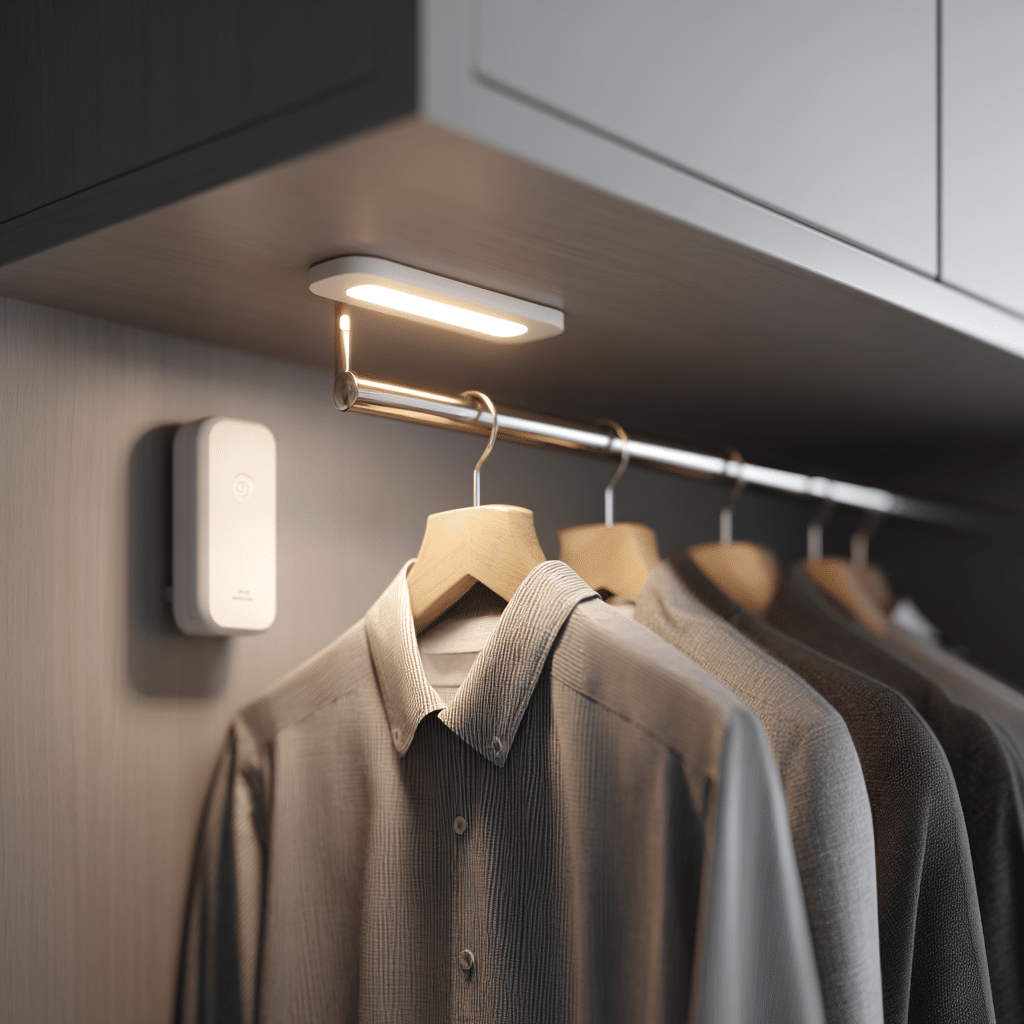 Kledingkast met LED strip